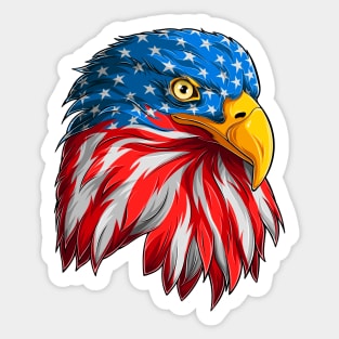 American Pride Bald Eagle Sticker